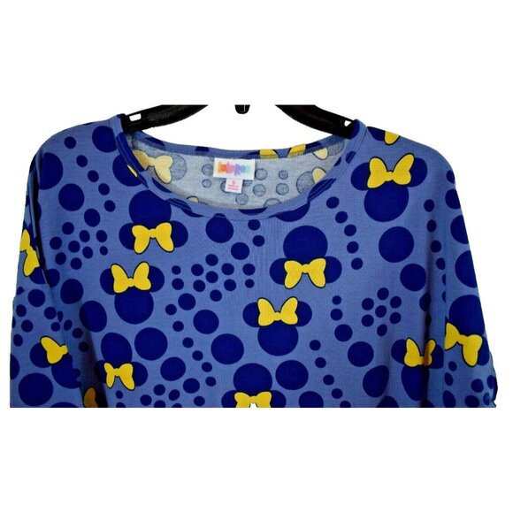 LuLaRoe Misses Small Disney Blue Minnie Mouse Short Sleeve Irma Tunic (New) - Picture 10 of 11